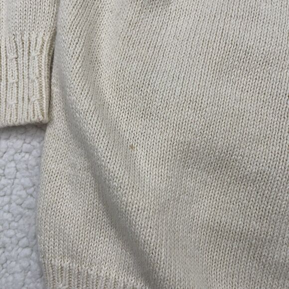 Vintage Gitano Womens M Knit Cardigan Sweater Cream Button Front Grandma - Picture 6 of 10